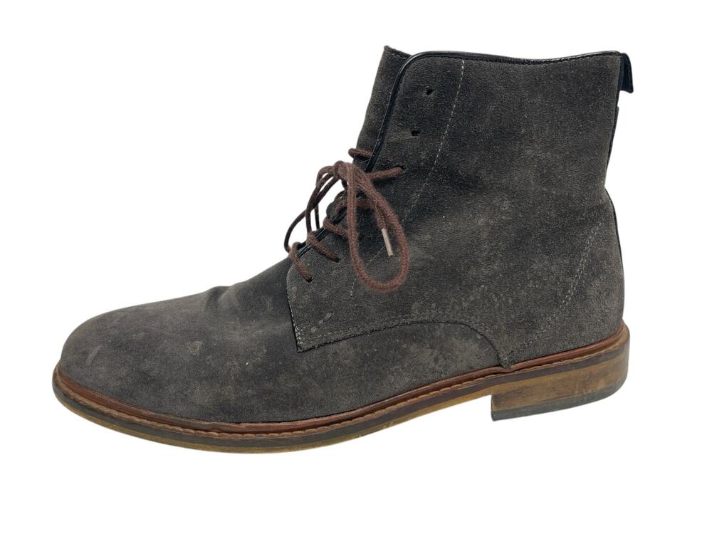 Shoe The Bear Ned Men's Gray Suede Lace Up Round Toe Ankle Combat Boots 43 US 10